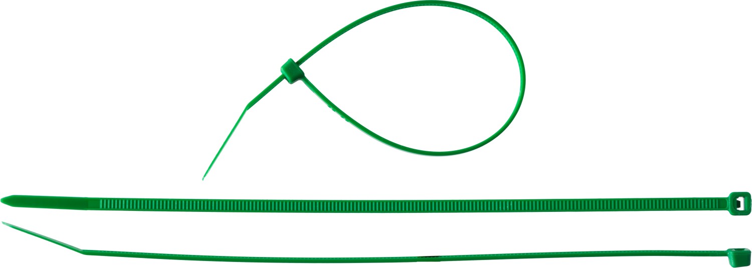 ЗУБР КС-З1 2.5 x 150 мм, нейлон РА66, кабельные стяжки зеленые, 100 шт, Профессионал (309060-25-150)