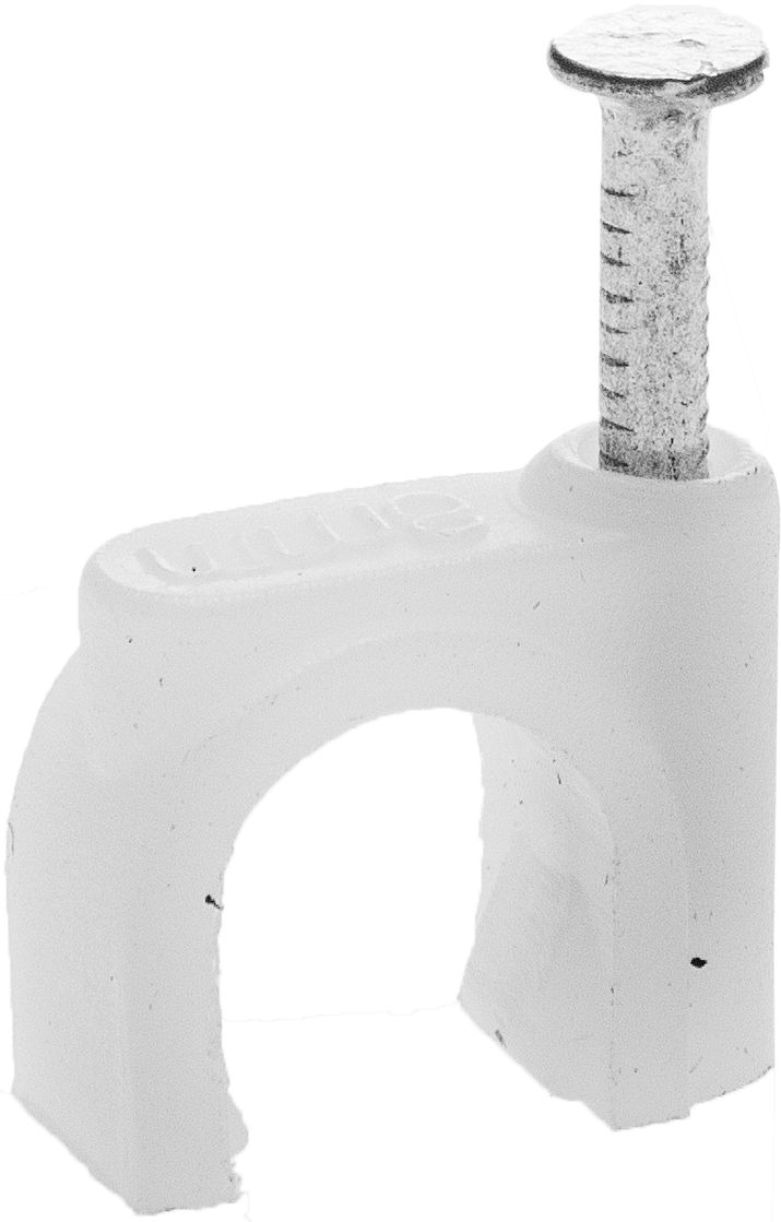 STAYER 4 мм, скоба-держатель для круглого кабеля с оцинкованным гвоздем, 100 шт (4510-04)