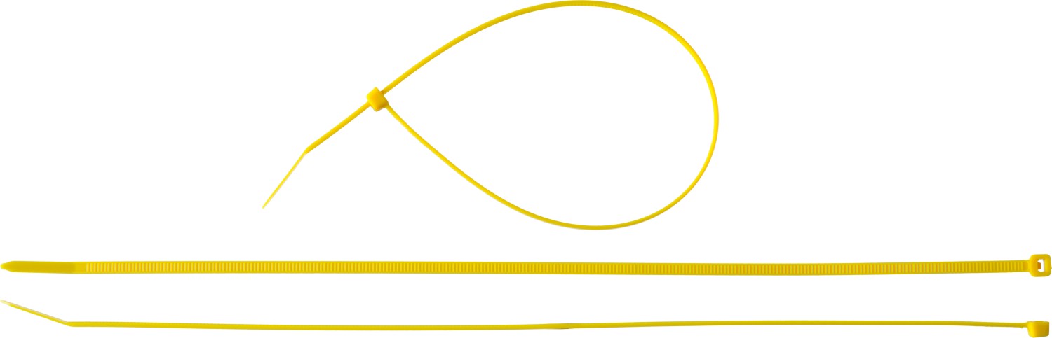 ЗУБР КС-Ж1 3.6 x 300 мм, нейлон РА66, кабельные стяжки желтые, 100 шт, Профессионал (309050-36-300)