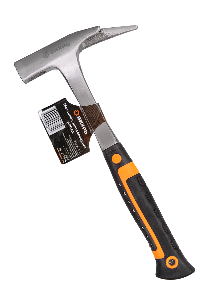 Молоток кровельщика Вихрь 600гр., цельнометаллический, двухкомпонентная рукоятк