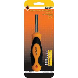 Отвертка со вставками Энкор 1/4" 8пред