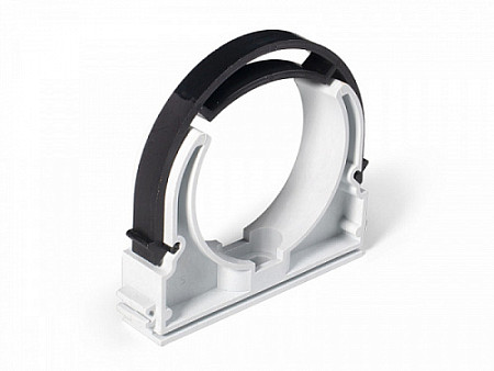 Клипса для крепления трубы с фиксатором (60шт), 63 мм