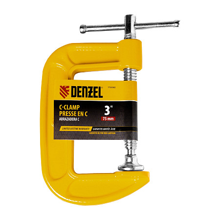 Струбцина G-образная, 3", 75 мм// Denzel