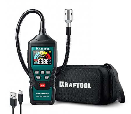 KRAFTOOL GD-300R аккумуляторный цифровой газоанализатор (45800)