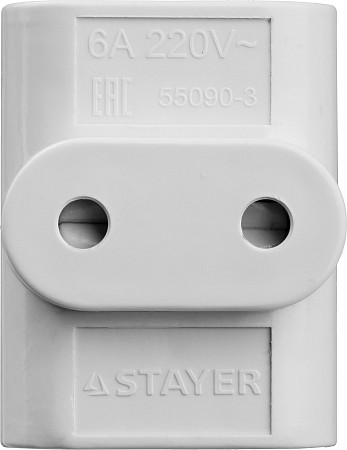 Разветвитель электрический MAXElectro, STAYER 55090-3, 3 гнезда, 6А/220В