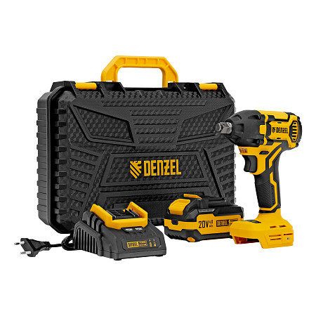 Гайковерт ударный аккумуляторный бесщет. CIWH-BL-20-350, Li-Ion, 20 В Denzel