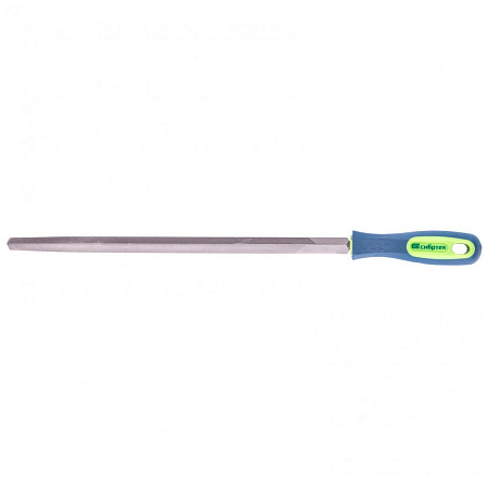 Напильник, 300 мм, трехгранный, двухкомпонентная рукоятка, №2 Сибртех