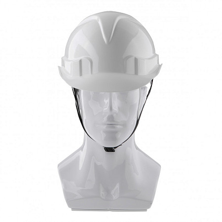 Каска защитная с храповым механизмом, Европласт, белая Сибртех