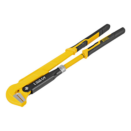 Ключ трубный рычажный №2, 1,5", цельнокованый, CrV, тип "L" Denzel