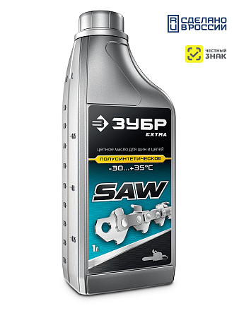 ЗУБР 1 л, цепное полусинтетическое масло для бензо и электропил, EXTRA (70623-1)