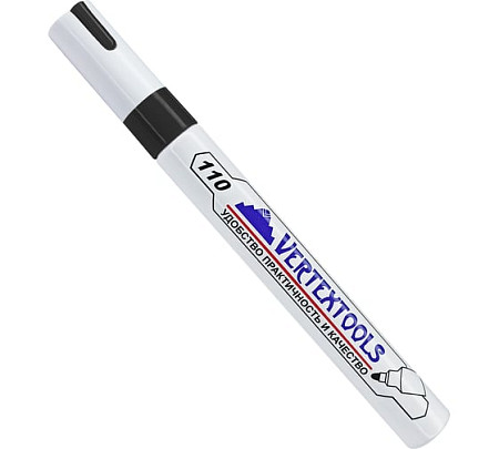 vertextools МАРКЕР КРАСКА СТРОИТЕЛЬНЫЙ черный 12 шт. 0020-02
