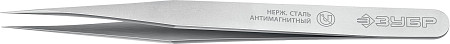 ЗУБР 120 мм, прямой, антимагнитный пинцет, Профессионал (222111)