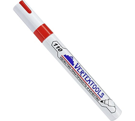 vertextools МАРКЕР КРАСКА СТРОИТЕЛЬНЫЙ красный 0020-03 уп.12шт