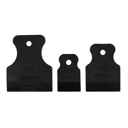 Набор шпателей 40-60-80 мм, черная резина, 3 шт Matrix