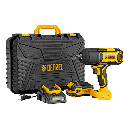 Гайковерт ударный аккумуляторный бесщет. CIWH-BL-20-1000, Li-Ion, 20 В Denzel