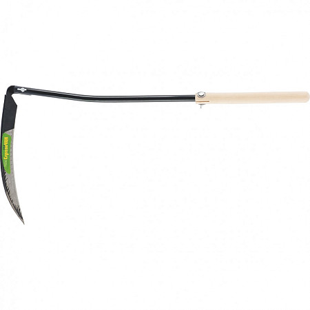 Коса - серпан "СерпанЧик", 385 мм, металлическое косовище, деревянная рукоятка, Арти,